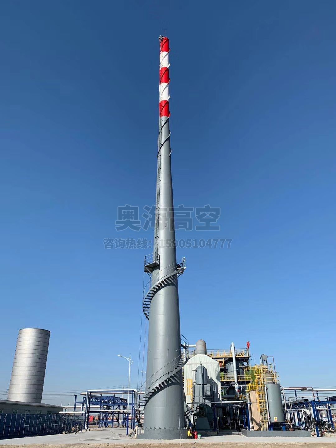 60米钢烟囱安装