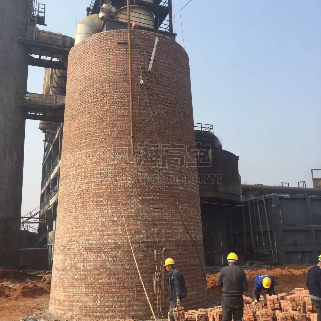 55米砖砌烟囱新建